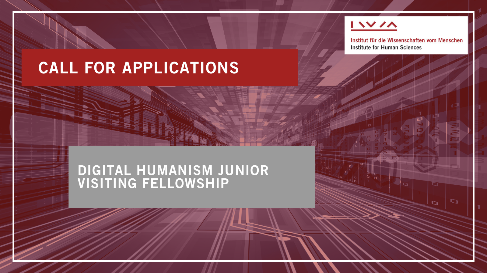 Call for Applications for the Digital Humanism Junior Visiting Fellowship 