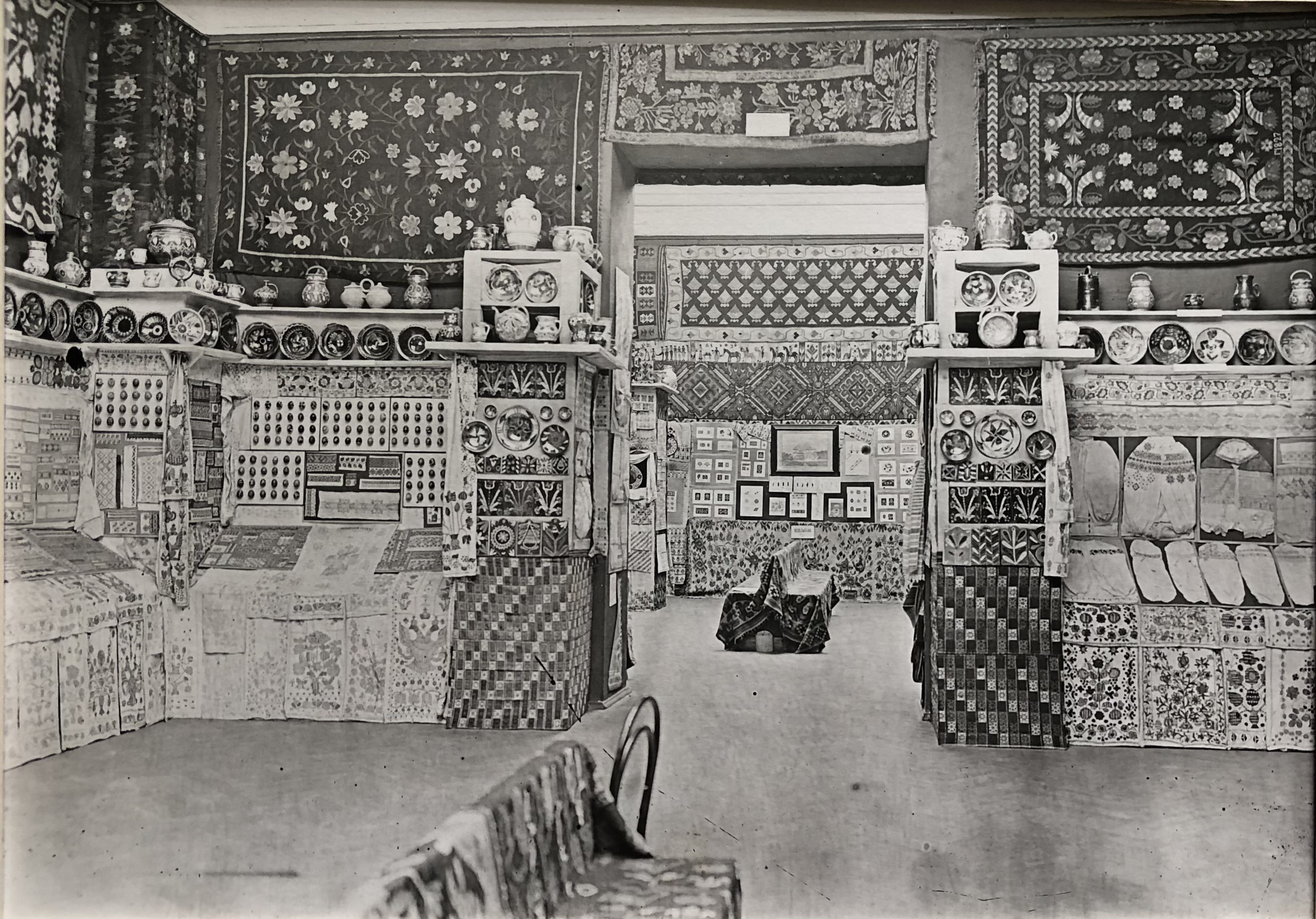 Installation shot,&nbsp;Exhibition of Applied Arts and Handicrafts, Kyiv, 1906