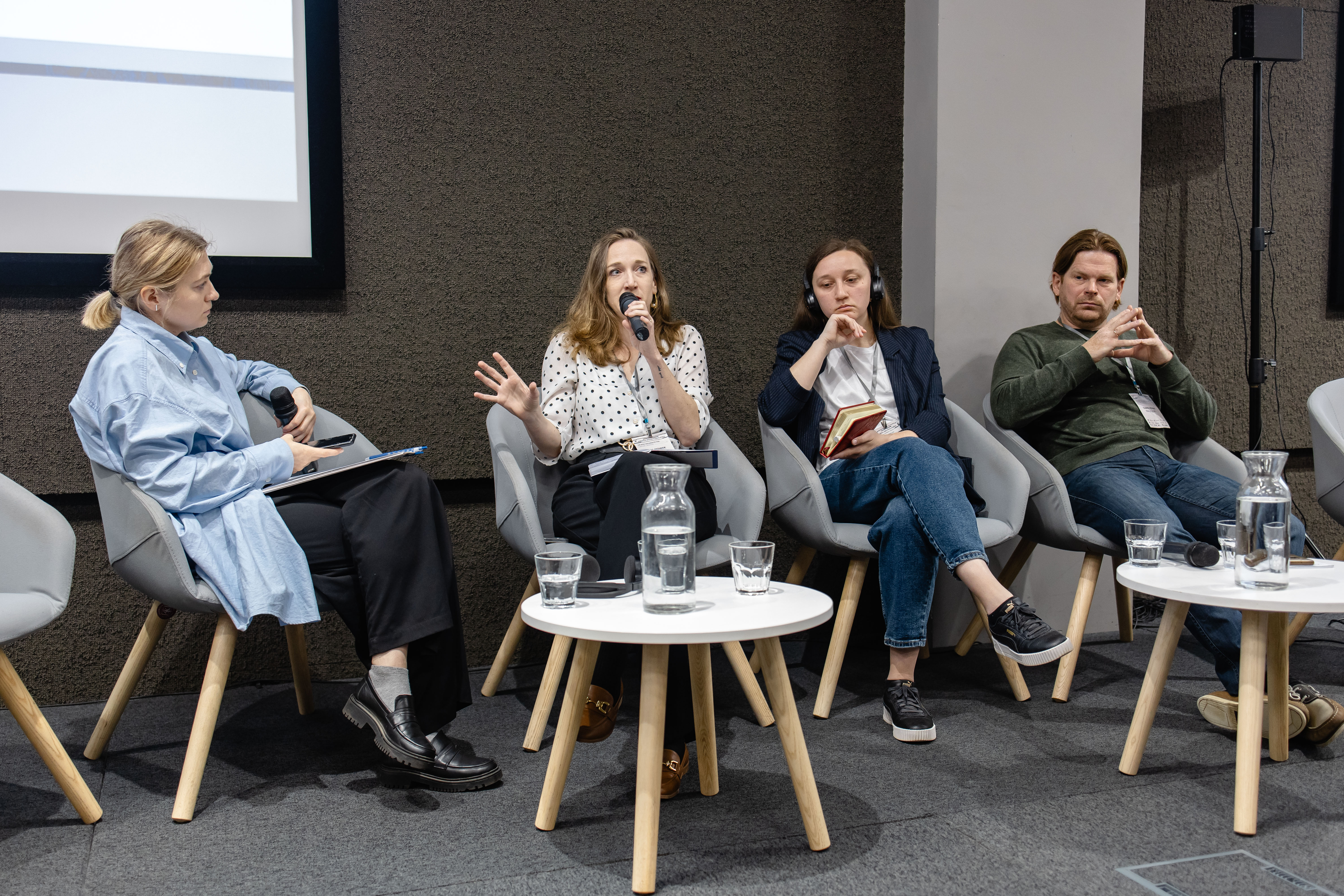 Participants of the “Between the Price and Value: Risks and Threats to War-Time Documents” panel at the Most Documented War symposium in Lviv, Ukraine