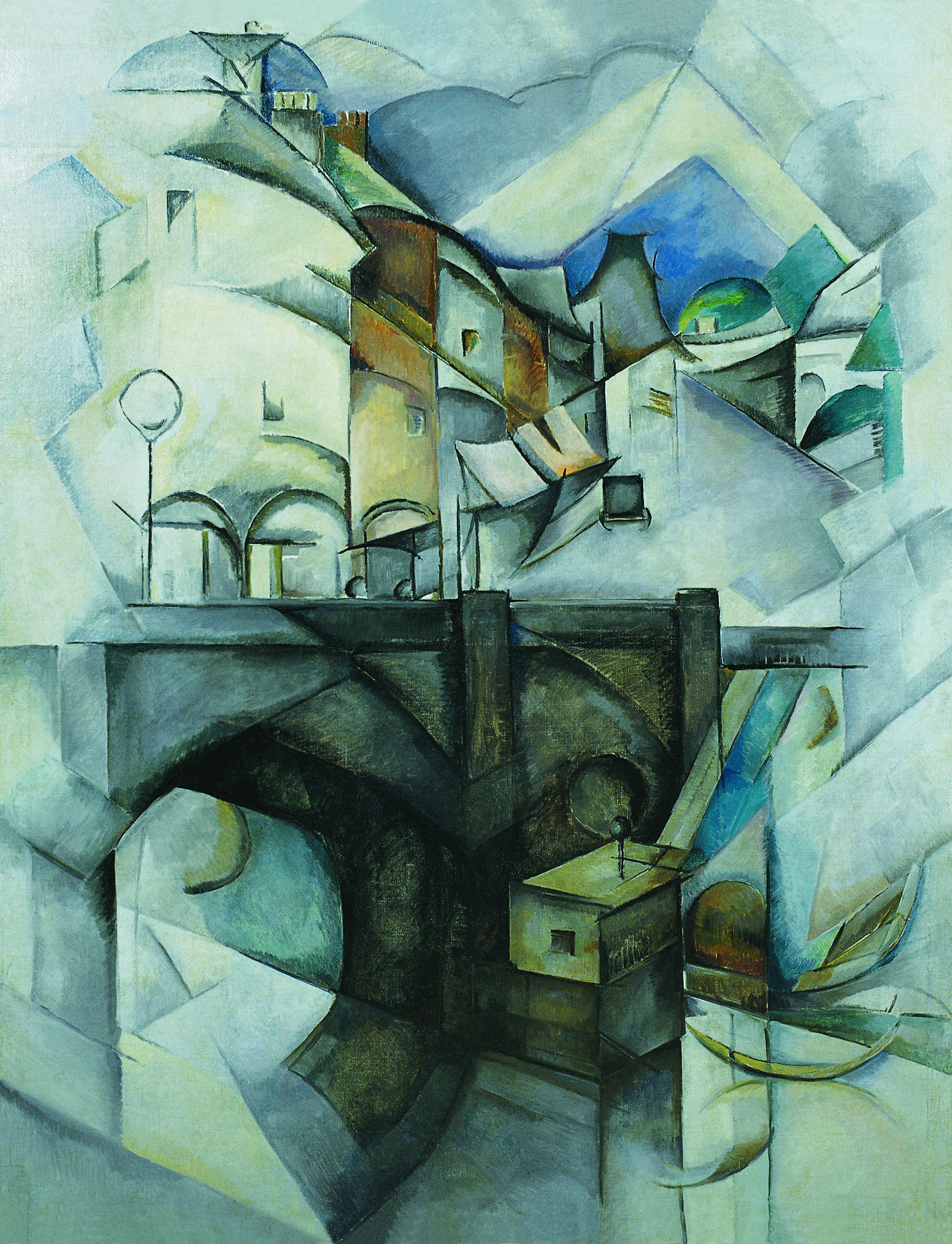 Alexandra Exter, Bridge. Sèvres, ca. 1912, oil on canvas, National Art Museum of Ukraine