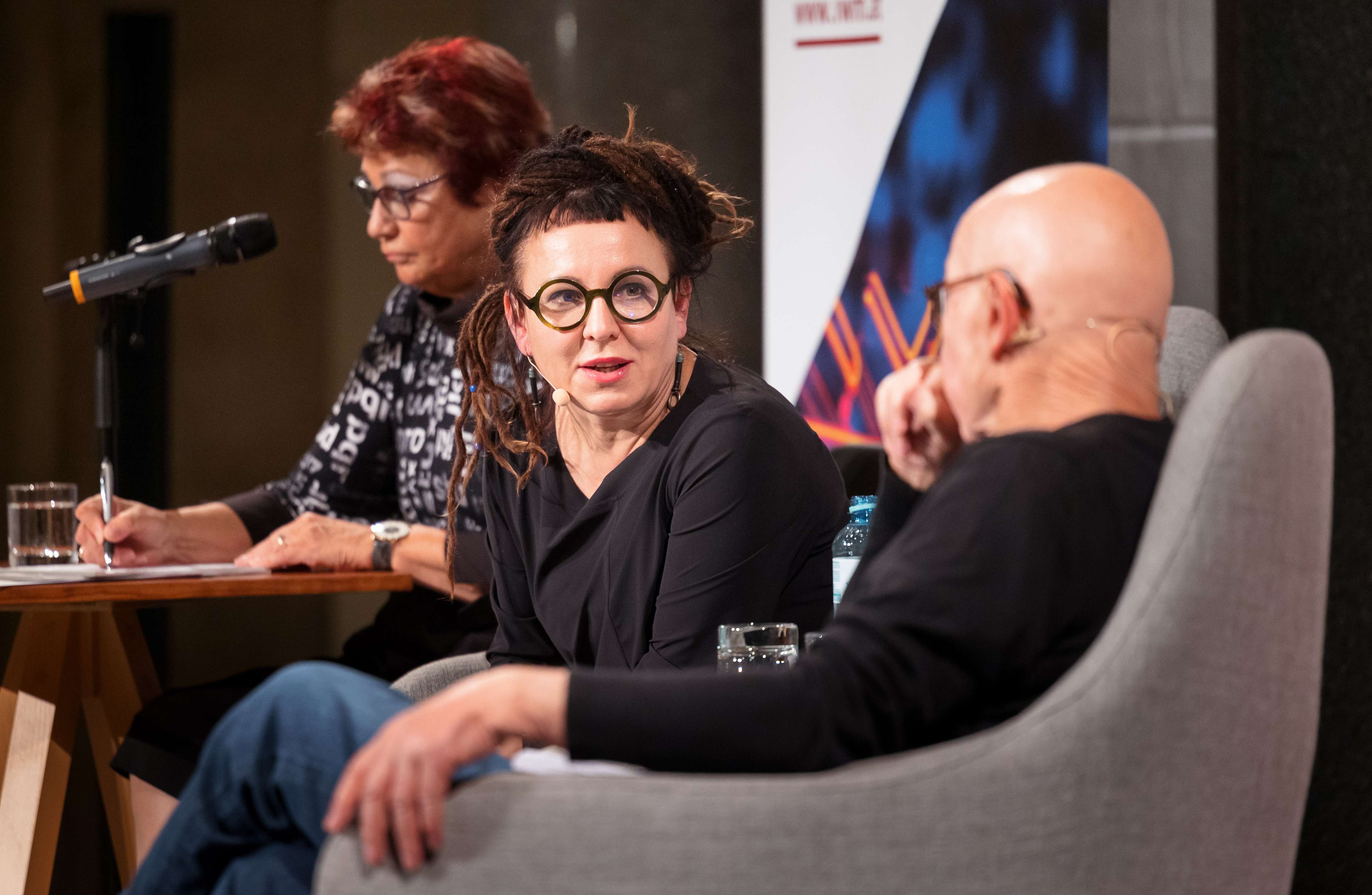 Pollack and Tokarczuk in discussion