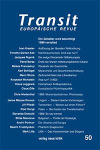 Was bleibt von 1989? Jubiläumsausgabe von Transit zieht Bilanz