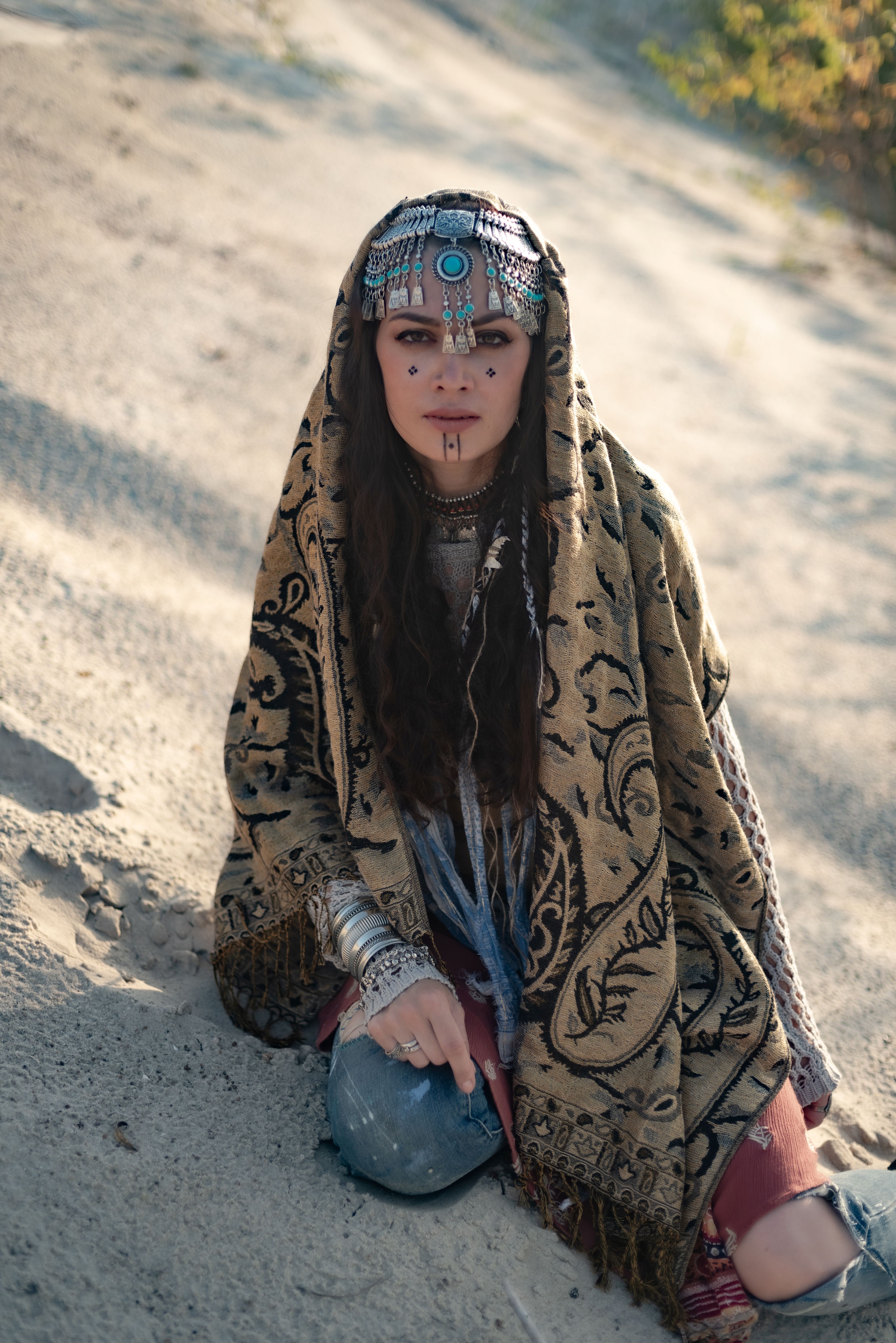 Svitlana Taratorina in a stylized photoshoot for the book House of Salt