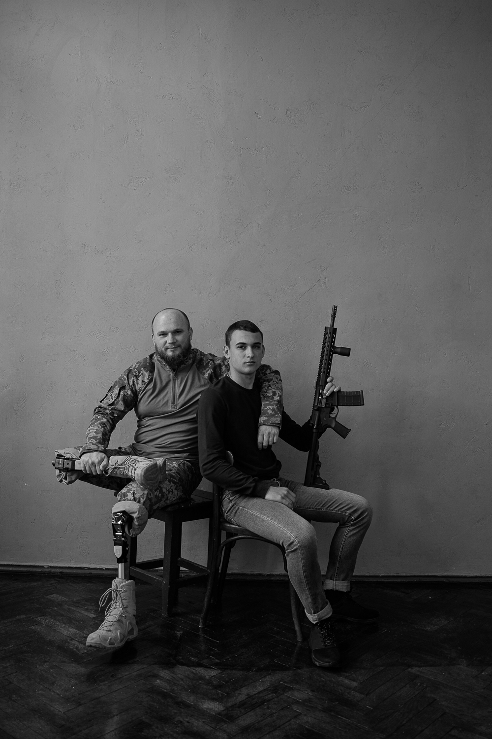 Soldier with his son