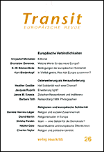 Zur Arbeit der Reflexionsgruppe über die geistige und kulturelle Dimension Europas. Editorial