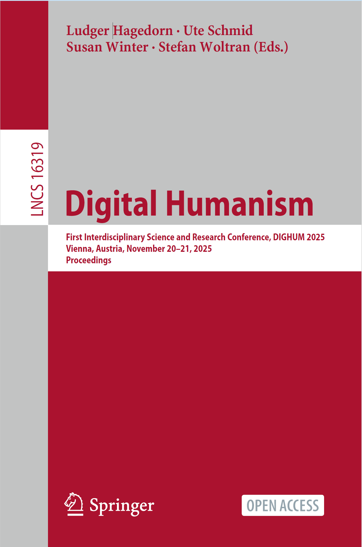 The Cover of the DIGHUM2025 Conference Proceedings