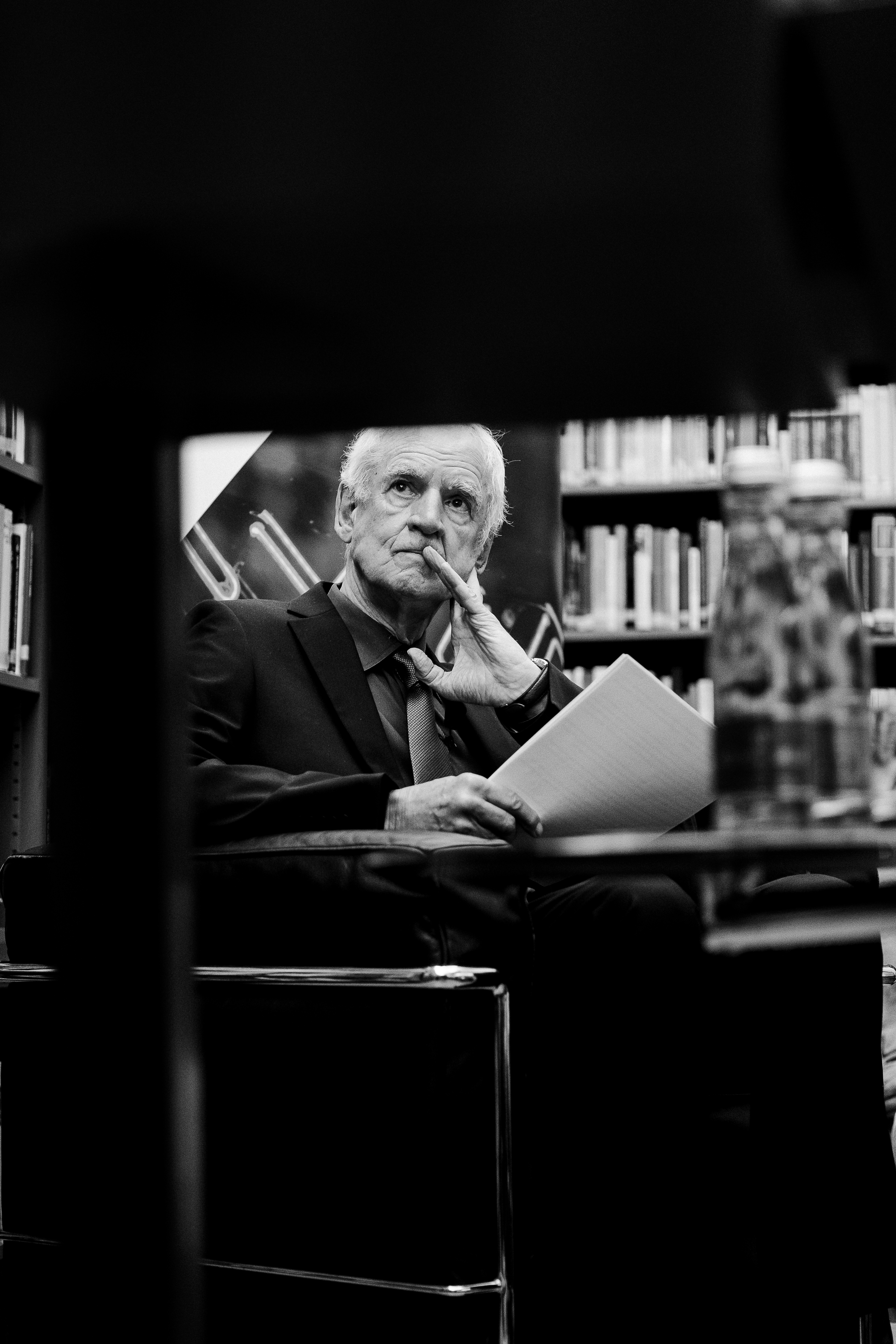 Charles Taylor sitting in the IWM Library