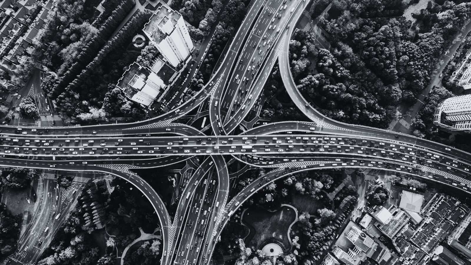 infrastructure in black and white