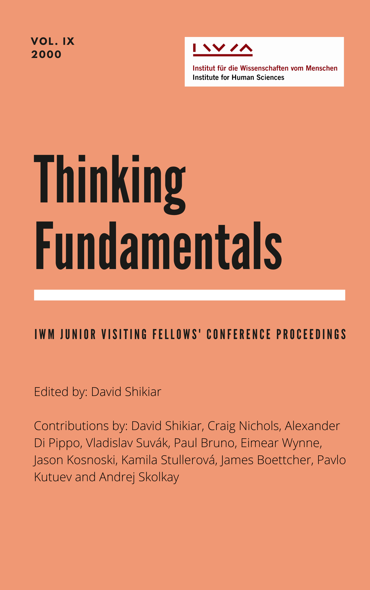 Cover for Vol IX Thinking Fundamentals