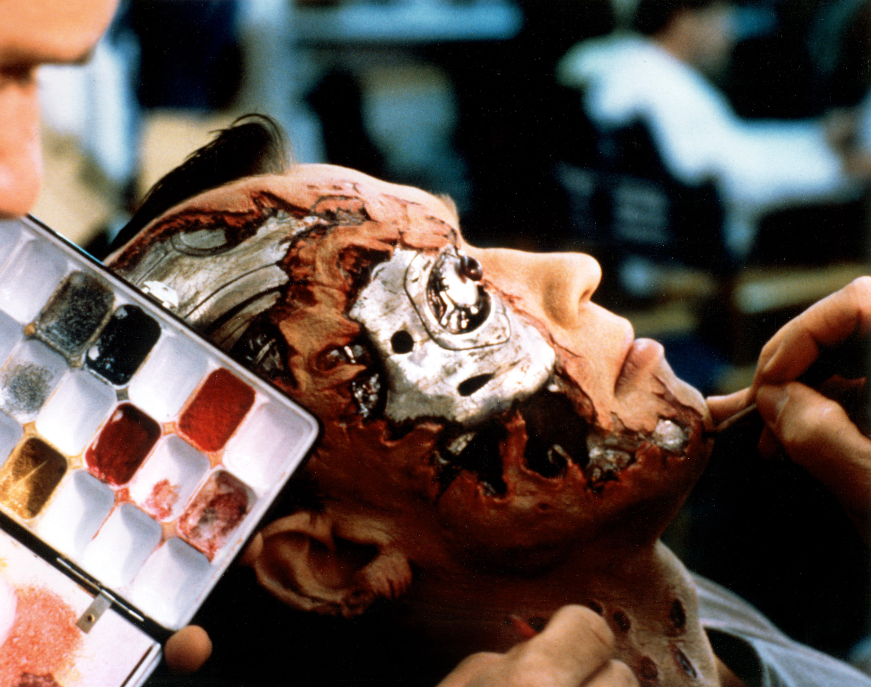 TERMINATOR, Arnold Schwarzenegger im Make-up, 1984. Credits: Everett Collection / picturedesk.com