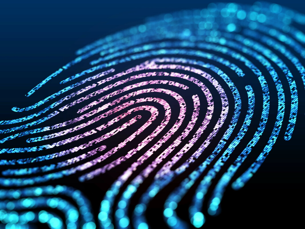 A close-up of a fingerprint