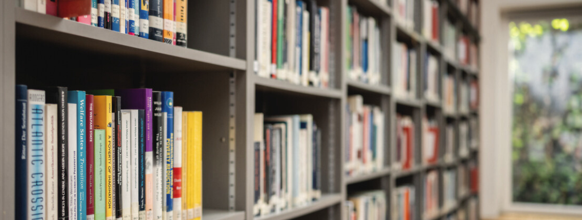 A library shelf at the IWM