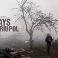 A poster of the movie "20 Days in Mariupol"