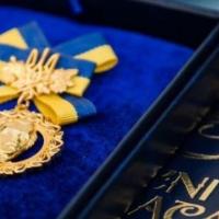 Picture of a medal for the Shevhcenko Prize, Photo Credit: Shevchenko National Prize Committee (official Facebook page) 