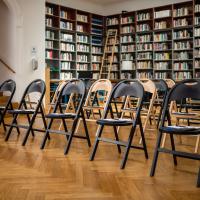 Picture of the IWM library with chairs 