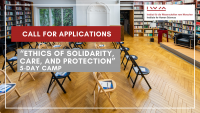 IWM library spaced out for an event with the call for applications over the top