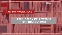 Books in the background, IWM Open Call Paul Celan Fellowship for Translators