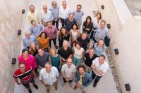Group picture of Europe's Futures Fellows and alumni taken in front of Center for Advanced Studies Southeast Europe of University in Rijeka at their conference centre “Moise” on the island of Cres in Croatia