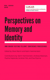 Cover for Vol XXVIII Perspectives on Memory and Identity