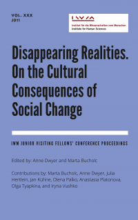 Cover for Vol XXX Disappearing Realities. On the Cultural Consequences of Social Change