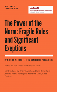 Cover for Vol XXXV The Power of the Norm: Fragile Rules and Significant Exeptions